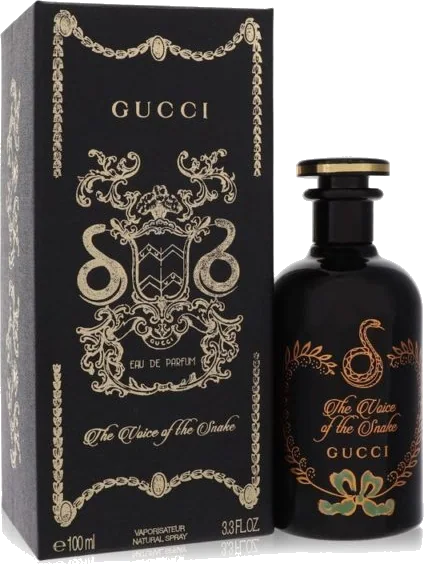 Gucci The Voice of the Snake Eau de Parfum black lacquered bottle with gold snake
