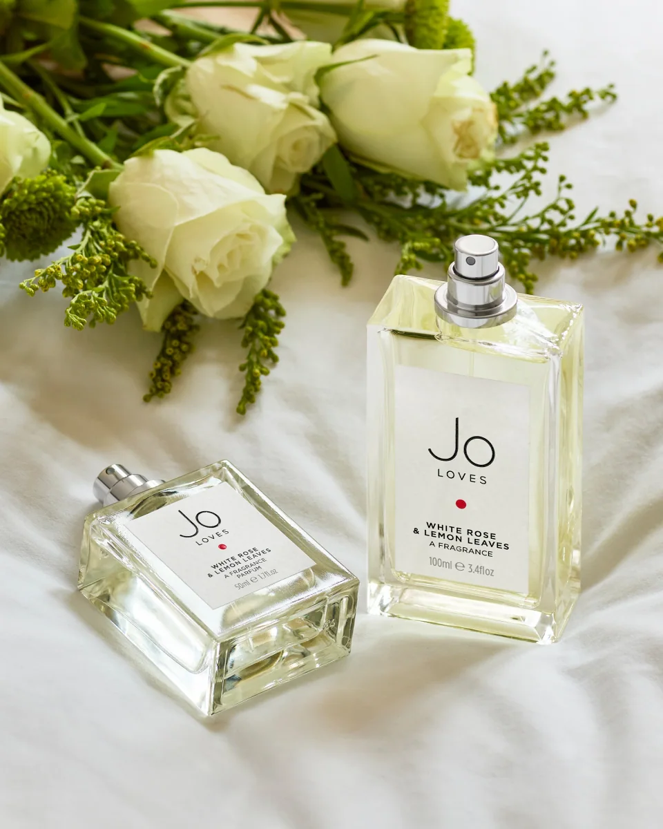 Jo Loves White Rose & Lemon Leaves Eau de Toilette bottle