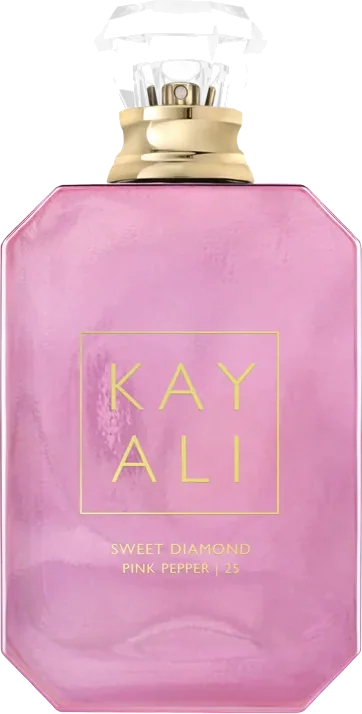 Kayali Sweet Diamond Pink Pepper 25 100ml metallic pink bottle