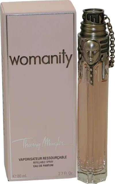 Mugler Womanity Eau de Parfum refillable spray bottle