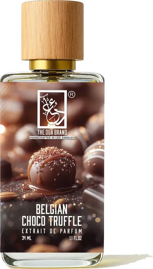The Dua Brand Belgian Choco Truffle extrait de parfum bottle